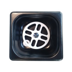 RINSER ΧΩΝΕΥΤΟ ΣΕ ΠΑΓΚΟ GN 1/6 ΒΑΜΜΕΝΟ ΜΑΥΡΟ ΤΙΜΗ