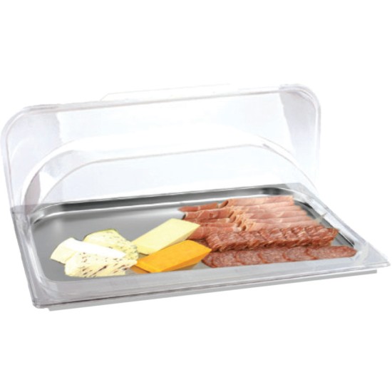 ΣΕΤ ΚΑΠΑΚΙ POLY CARBONATE ROLL TOP ΜΕ ΔΙΣΚΟ ΙΝΟΧ ΓΙΑ GN 1/1 ΤΙΜΗ