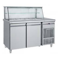 ΨΥΓΕΙΟ ΣΑΛΑΤΩΝ ΜΕ ΒΙΤΡΙΝΑ ΜΕ 2 ΠΟΡΤΕΣ SM 155 ΤΙΜΗ