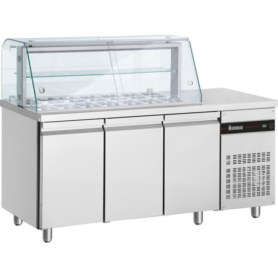 ΨΥΓΕΙΟ ΤΟΣΤ ΜΕ ΒΙΤΡΙΝΑ ΜΕ 3 ΠΟΡΤΕΣ ΜΟΤΕΡ ΕΝΤΟΣ ZQR 999 ΤΙΜΗ