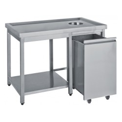 ΤΡΑΠΕΖΙ ΑΚΑΘΑΡΤΩΝ ΑΝΟΞΕΙΔΩΤΟ ΜΕ ΧΩΡΟ ΓΙΑ ΚΑΔΟ ΤΑ 120 ΤΙΜΗ